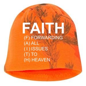 Faith Prayer Quote Kati - Camo Knit Beanie