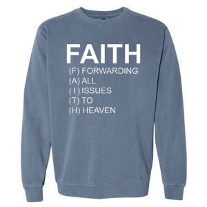 Faith Prayer Quote Garment-Dyed Sweatshirt