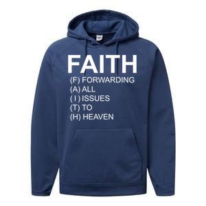 Faith Prayer Quote Performance Fleece Hoodie