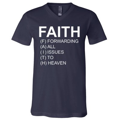 Faith Prayer Quote V-Neck T-Shirt