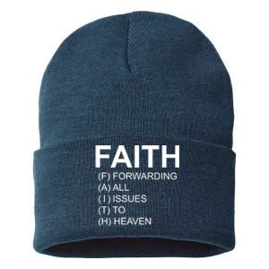 Faith Prayer Quote Sustainable Knit Beanie