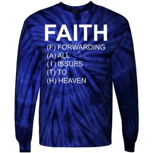 Faith Prayer Quote Tie-Dye Long Sleeve Shirt