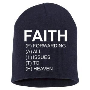 Faith Prayer Quote Short Acrylic Beanie