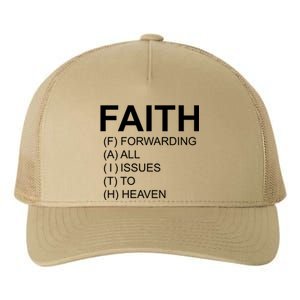 Faith Prayer Quote Yupoong Adult 5-Panel Trucker Hat