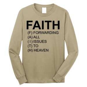 Faith Prayer Quote Long Sleeve Shirt