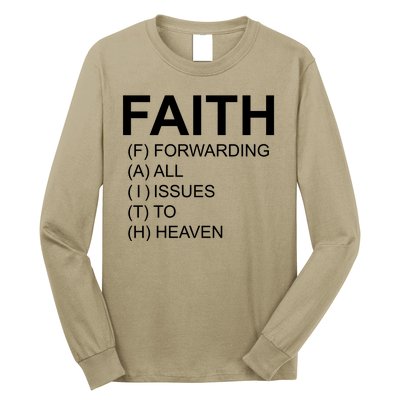 Faith Prayer Quote Long Sleeve Shirt