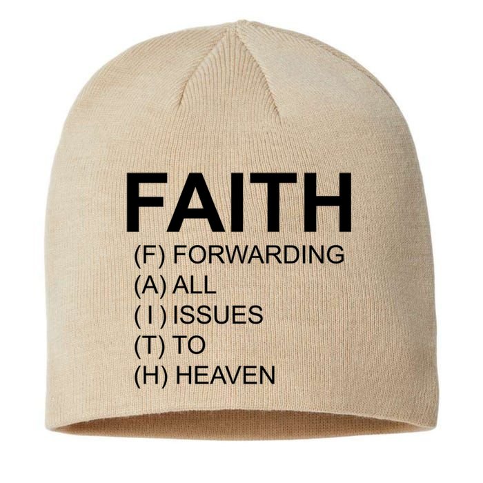 Faith Prayer Quote Sustainable Beanie