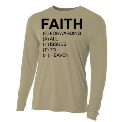 Faith Prayer Quote Cooling Performance Long Sleeve Crew