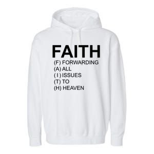 Faith Prayer Quote Garment-Dyed Fleece Hoodie