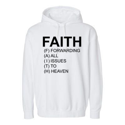 Faith Prayer Quote Garment-Dyed Fleece Hoodie