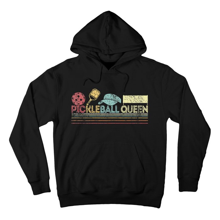 Funny Pickleball Queen Pickleball Player Dink Retro Hoodie