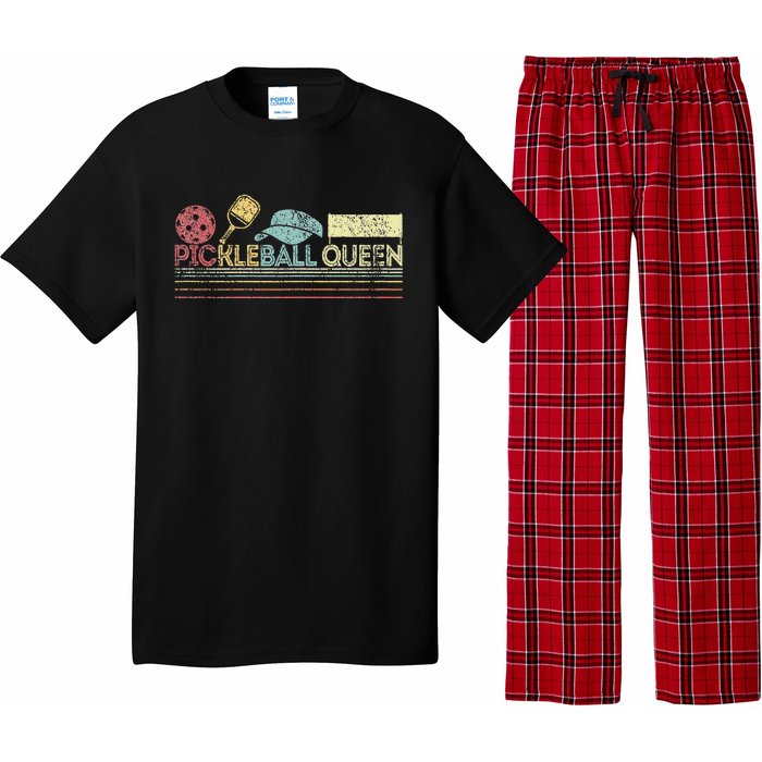 Funny Pickleball Queen Pickleball Player Dink Retro Pajama Set