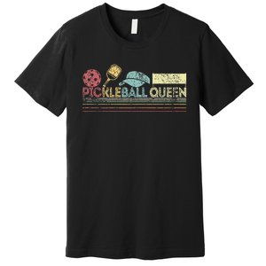 Funny Pickleball Queen Pickleball Player Dink Retro Premium T-Shirt