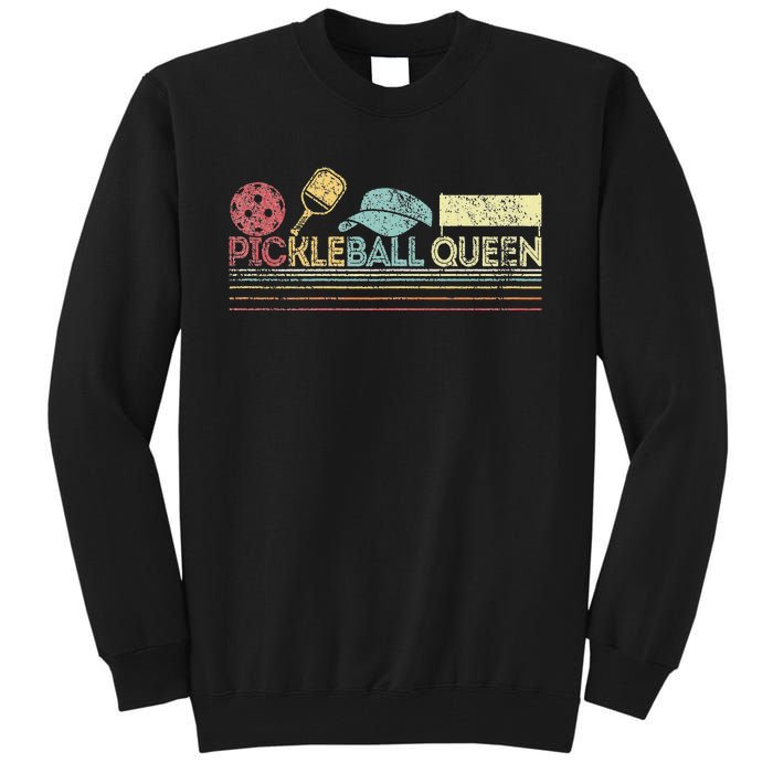 Funny Pickleball Queen Pickleball Player Dink Retro Tall Sweatshirt