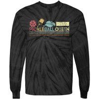 Funny Pickleball Queen Pickleball Player Dink Retro Tie-Dye Long Sleeve Shirt