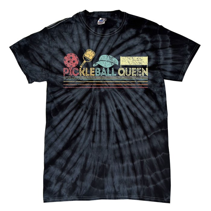 Funny Pickleball Queen Pickleball Player Dink Retro Tie-Dye T-Shirt