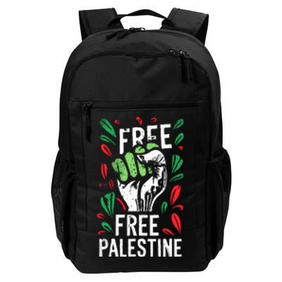 free palestine quote a raise hand design a Save Gaza vintage Daily Commute Backpack