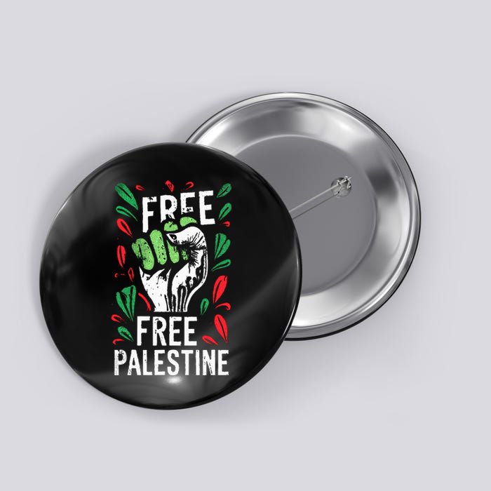 free palestine quote a raise hand design a Save Gaza vintage Button