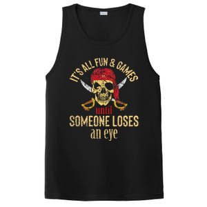 Funny Pirate Quote With Eye Patch & Headscarf Design PosiCharge Competitor Tank