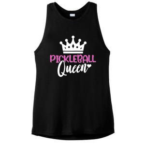 Funny Pickleball Queen Graphic For Wo Pickleball Player Ladies PosiCharge Tri-Blend Wicking Tank