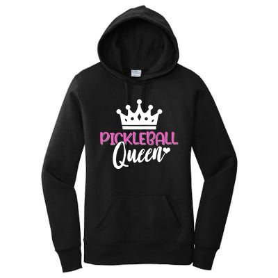 Funny Pickleball Queen Graphic For Wo Pickleball Player Women's Pullover Hoodie