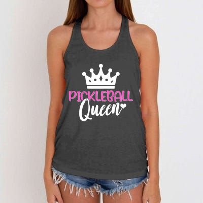 Funny Pickleball Queen Graphic For Wo Pickleball Player Women's Knotted Racerback Tank