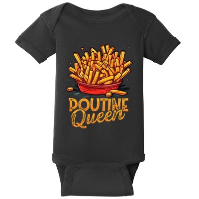 Funny Poutine Queen Foodie Statement Canadian Cuisine Baby Bodysuit