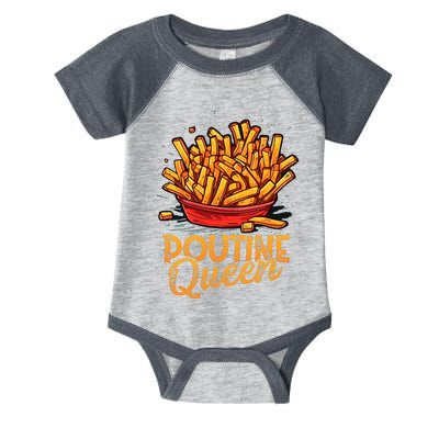 Funny Poutine Queen Foodie Statement Canadian Cuisine Infant Baby Jersey Bodysuit