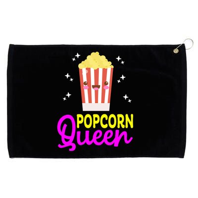 Funny Popcorn Queen Popcorn Kernel And Popcorn Maker Design Great Gift Grommeted Golf Towel