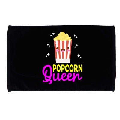 Funny Popcorn Queen Popcorn Kernel And Popcorn Maker Design Great Gift Microfiber Hand Towel