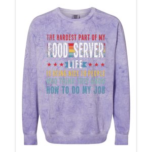 Funny Profession Quote Food Server Colorblast Crewneck Sweatshirt