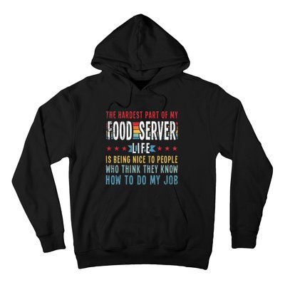 Funny Profession Quote Food Server Hoodie