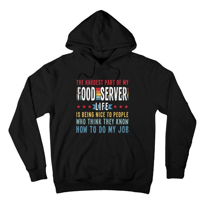 Funny Profession Quote Food Server Hoodie