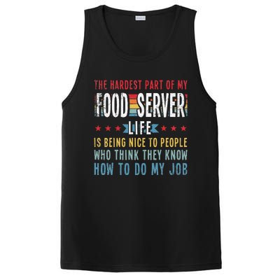 Funny Profession Quote Food Server PosiCharge Competitor Tank