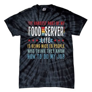 Funny Profession Quote Food Server Tie-Dye T-Shirt