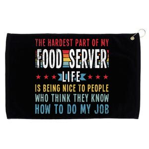 Funny Profession Quote Food Server Grommeted Golf Towel