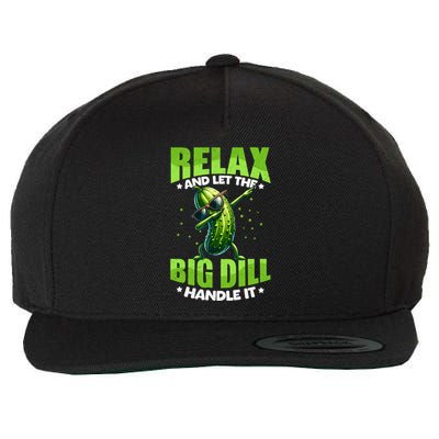 Funny Pickle Relax And Let The Big Dill Handle It Cucumber Cute Gift Wool Snapback Cap