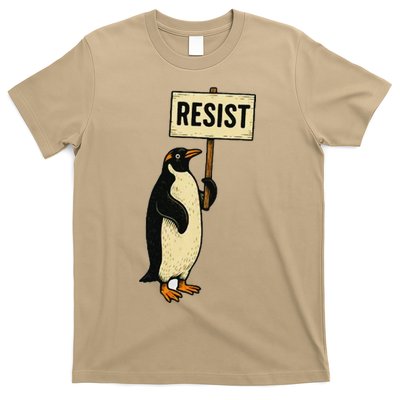 Funny Penguin Resist Penguins Protest Against Tariffs T-Shirt
