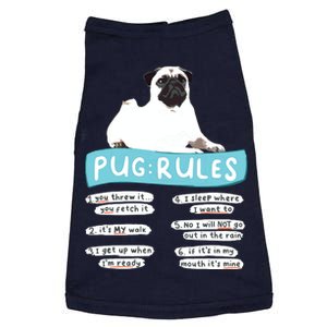 Funny Pug Rules Tee Pug Lover Shirts Pug Owner Doggie Tank