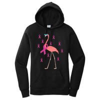 Flamingo Pink Ribbon Breast Cancer Awareness Survivor Women's Pullover Hoodie