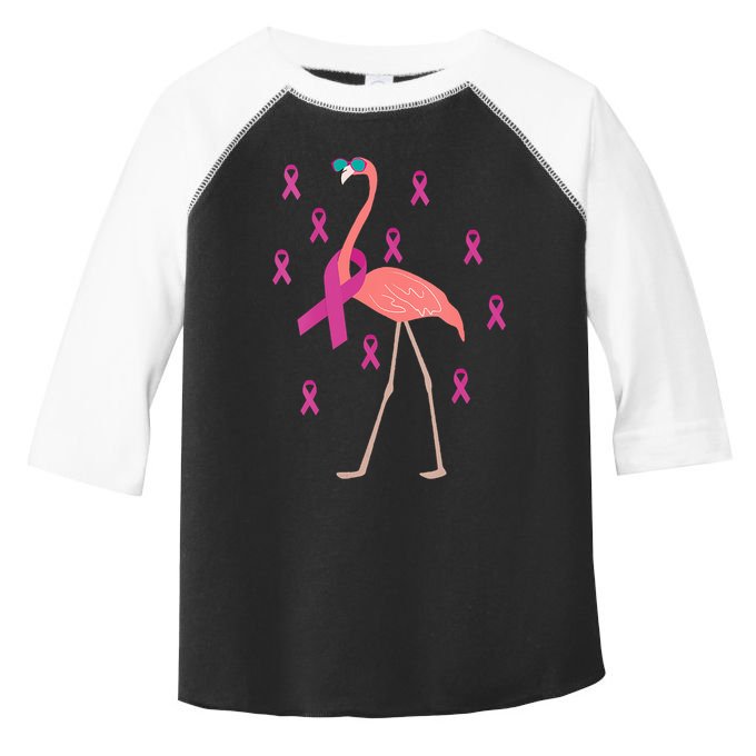 Flamingo Pink Ribbon Breast Cancer Awareness Survivor Toddler Fine Jersey T-Shirt