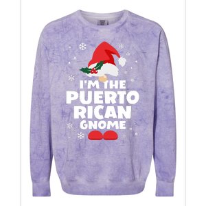 Funny Puerto Rican Gnome Family Matching Group Christmas Colorblast Crewneck Sweatshirt