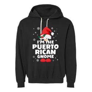 Funny Puerto Rican Gnome Family Matching Group Christmas Garment-Dyed Fleece Hoodie