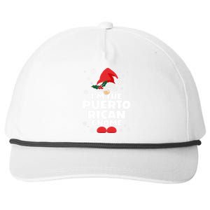 Funny Puerto Rican Gnome Family Matching Group Christmas Snapback Five-Panel Rope Hat