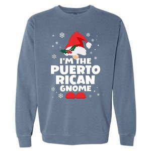 Funny Puerto Rican Gnome Family Matching Group Christmas Garment-Dyed Sweatshirt