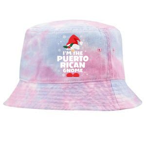 Funny Puerto Rican Gnome Family Matching Group Christmas Tie-Dyed Bucket Hat