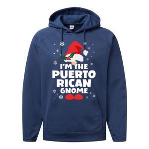 Funny Puerto Rican Gnome Family Matching Group Christmas Performance Fleece Hoodie