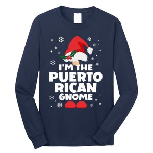 Funny Puerto Rican Gnome Family Matching Group Christmas Long Sleeve Shirt