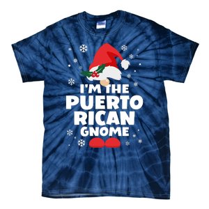 Funny Puerto Rican Gnome Family Matching Group Christmas Tie-Dye T-Shirt