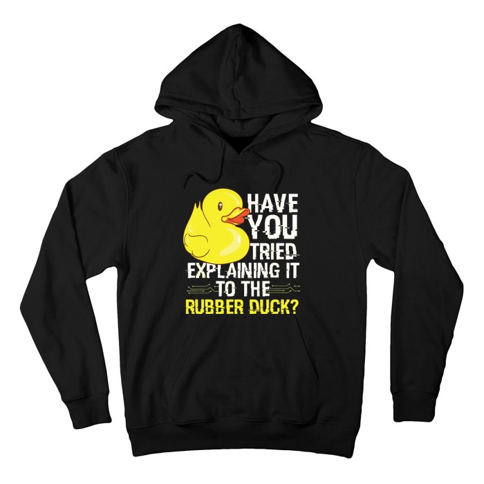 Funny Programmer Rubber Duck Debugging Hoodie